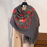 Winter Embroidery Cashmere Shawl