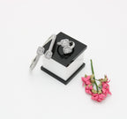 A ring set with a bracelet made of zircon stones