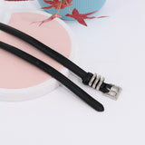 Simple Pin Buckle Skinny Belts Solid Color PU (Copy)