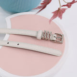 Simple Pin Buckle Skinny Belts Solid Color PU (Copy)