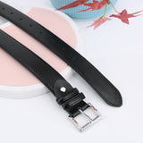 Simple Pin Buckle Skinny Belts Solid Color PU