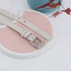 Simple Pin Buckle Skinny Belts Solid Color PU