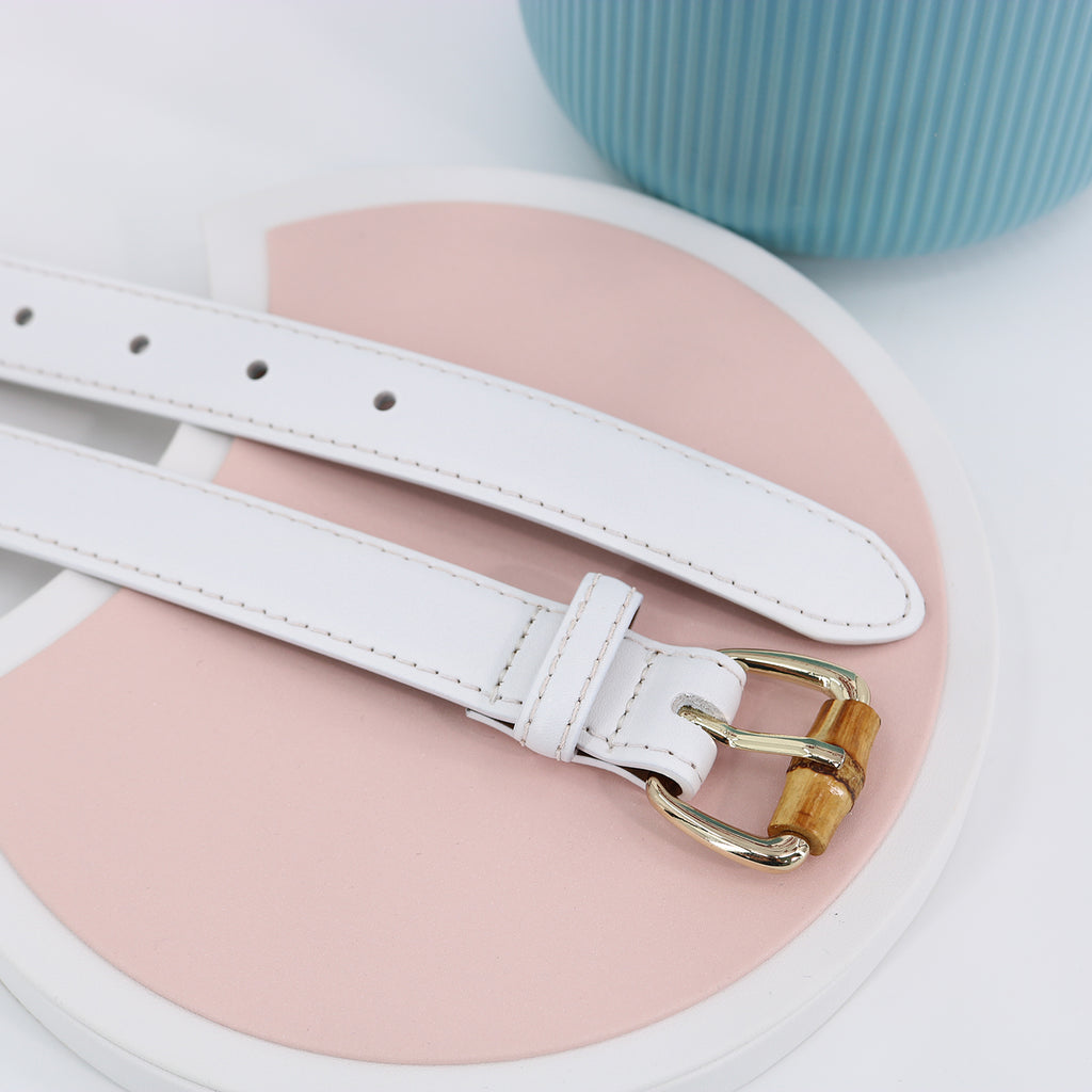 Simple Pin Buckle Skinny Belts Solid Color PU