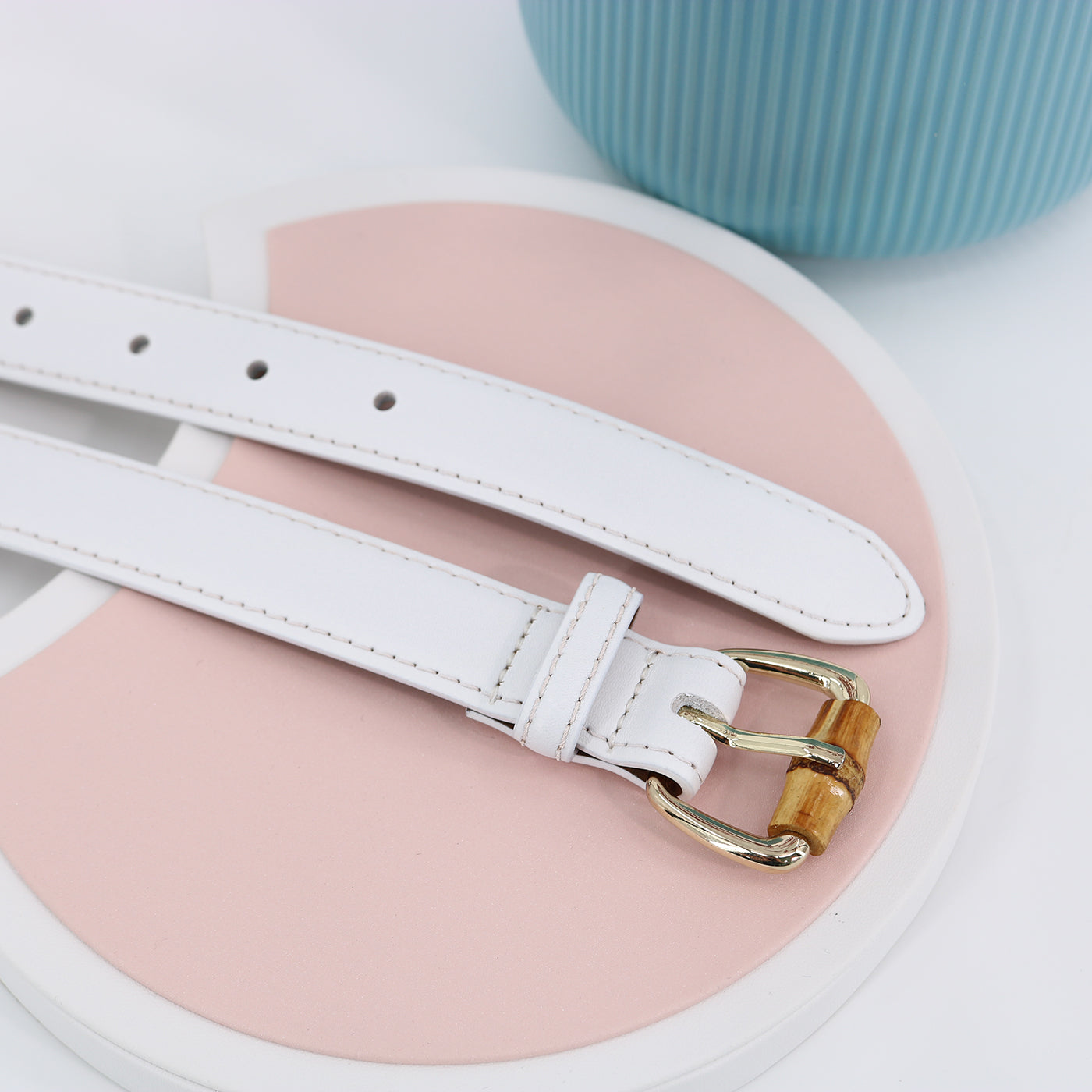 Simple Pin Buckle Skinny Belts Solid Color PU