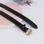 Simple Pin Buckle Skinny Belts Solid Color PU