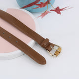 Simple Pin Buckle Skinny Belts Solid Color PU