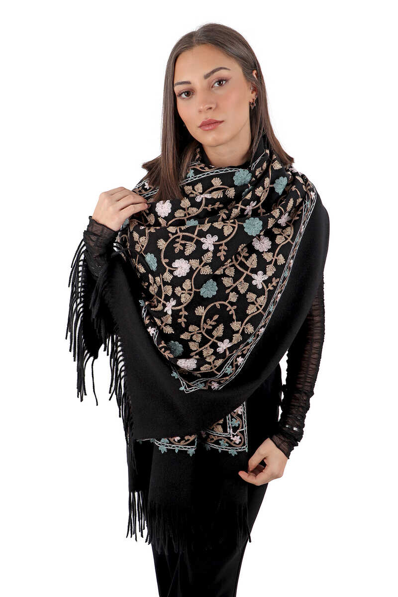 shawl high quality embroidery cashmere Main image