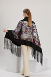 Silk Velvet Handmade Embossed Shawl