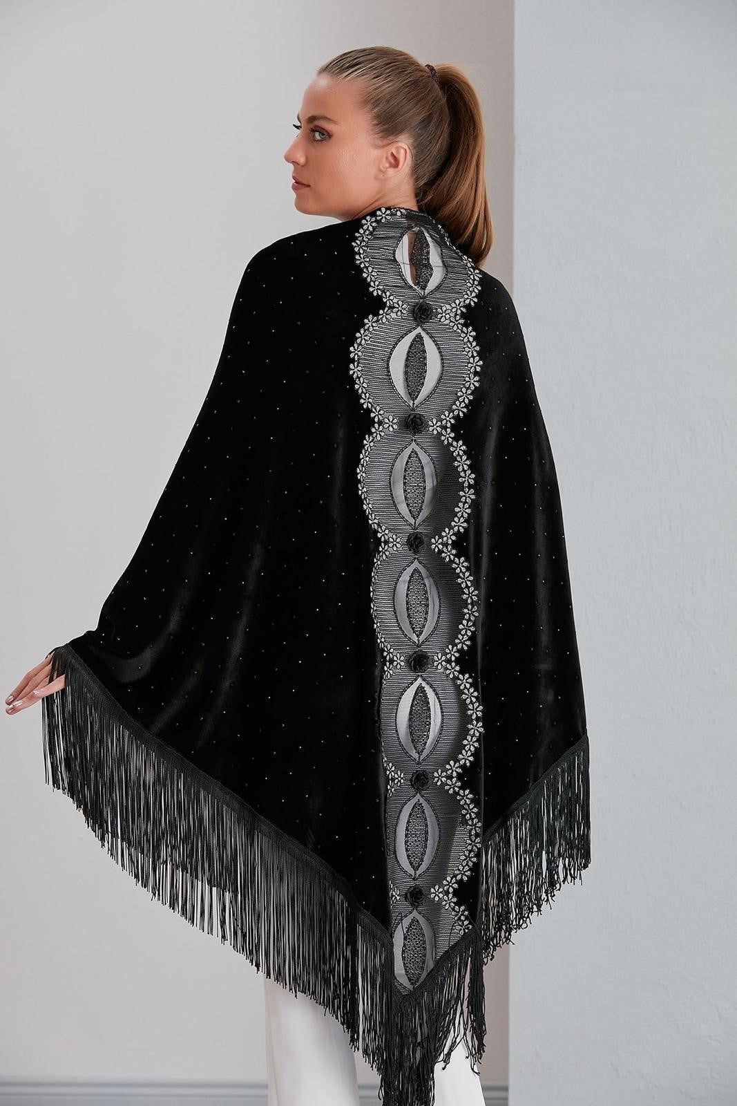 Silk Velvet Handmade Embossed Shawl Main image