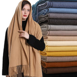 Pure Color Cashmere Scarf