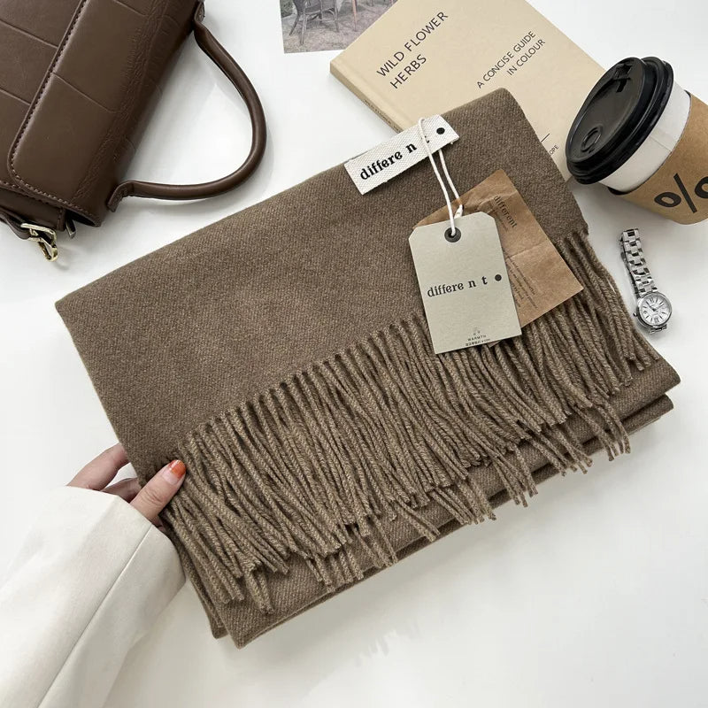 Pure Color Cashmere Scarf