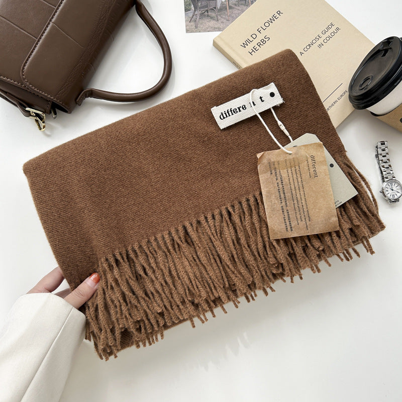 Pure Color Cashmere Scarf