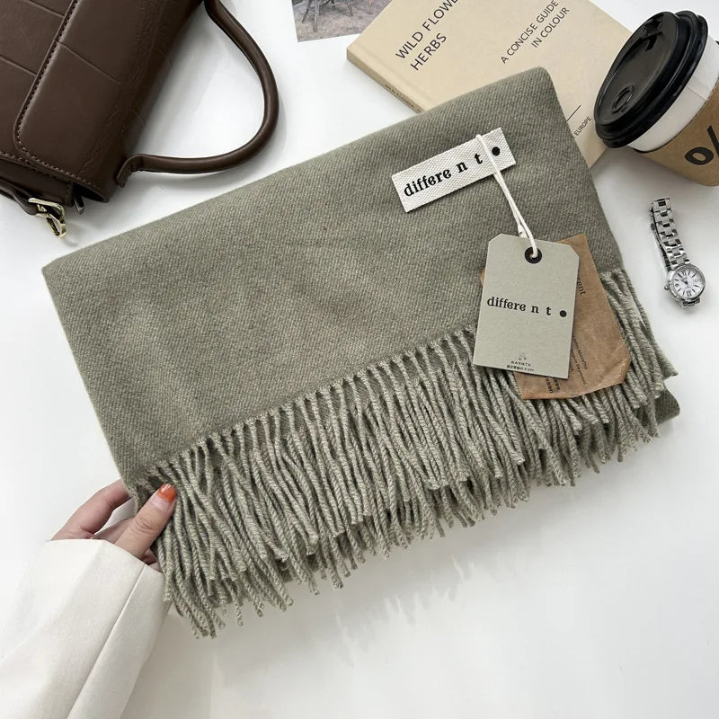 Pure Color Cashmere Scarf