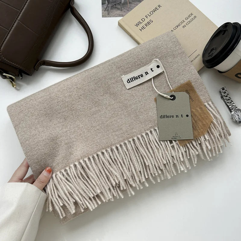 Pure Color Cashmere Scarf