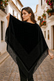 Silk Velvet Handmade Embossed Shawl