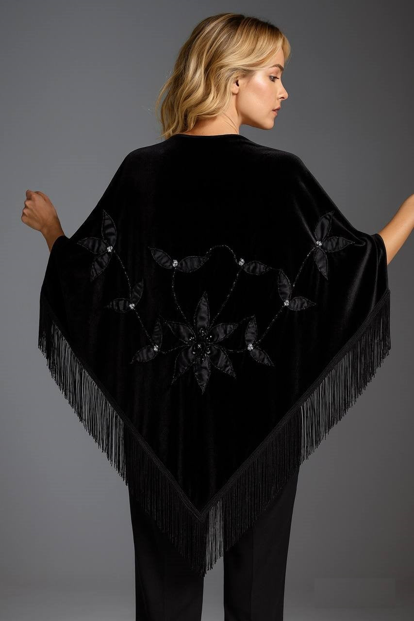 Silk Velvet Handmade Embossed Shawl Main image