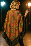 Silk Velvet Handmade Embossed Shawl