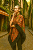 Silk Velvet Handmade Embossed Shawl