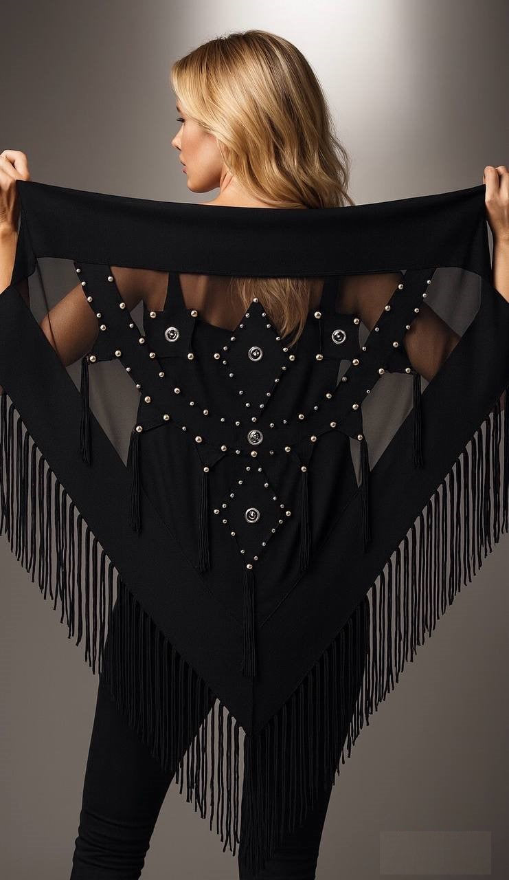 Silk Velvet Handmade Embossed Shawl Main image