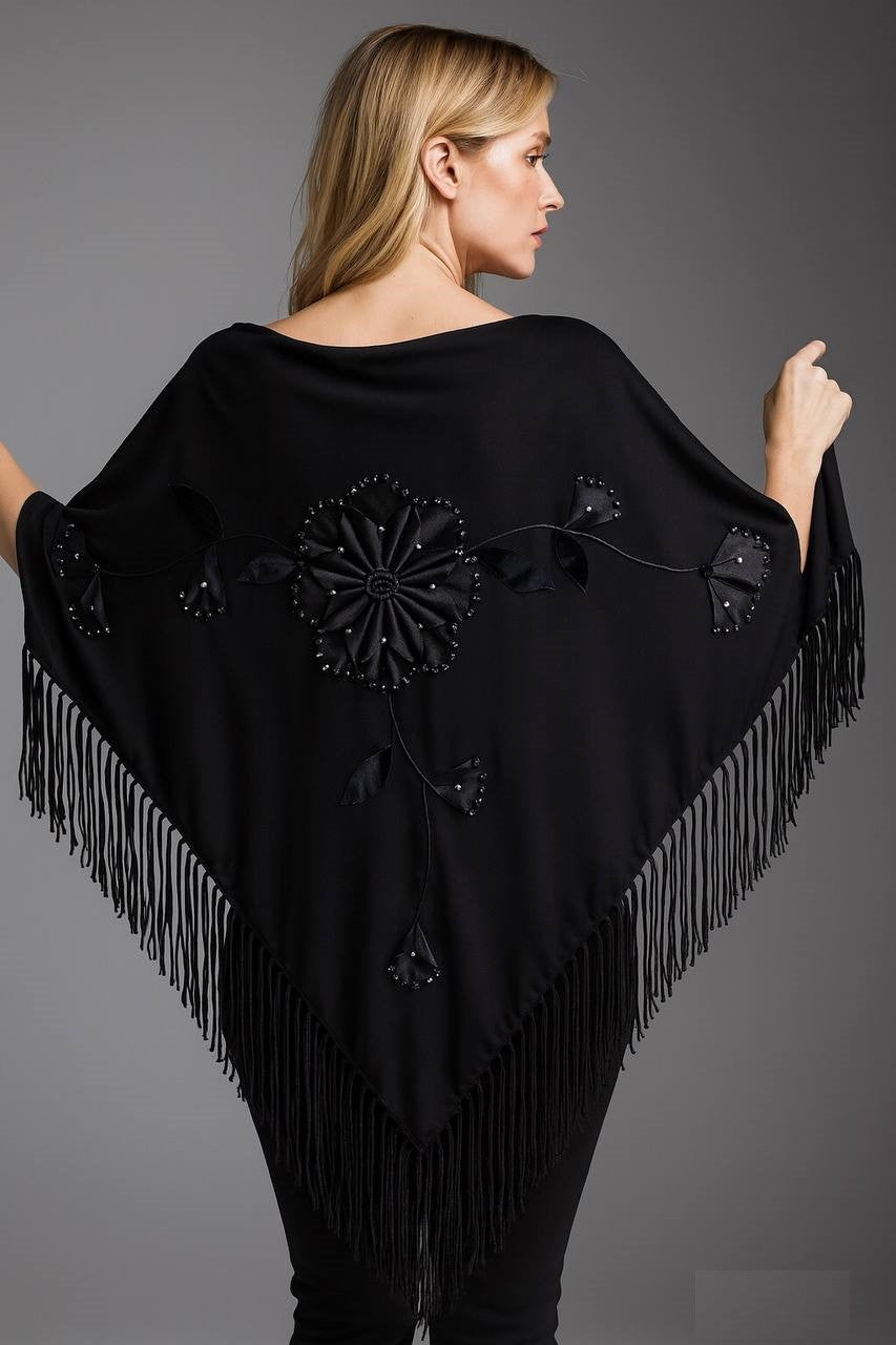 Silk Velvet Handmade Embossed Shawl Main image