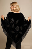 Silk Velvet Handmade Embossed Shawl
