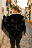 Silk Velvet Handmade Embossed Shawl