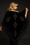 Silk Velvet Handmade Embossed Shawl
