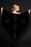 Silk Velvet Handmade Embossed Shawl