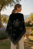 Silk Velvet Handmade Embossed Shawl