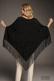 Silk Velvet Handmade Embossed Shawl