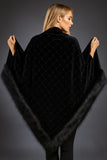 Silk Velvet Handmade Embossed Shawl