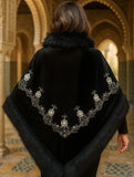 Silk Velvet Handmade Embossed Shawl