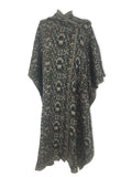 Women's Floral Patterned Hooded Poncho