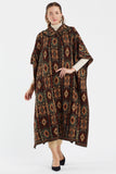 Kilim Pattern Hooded Poncho