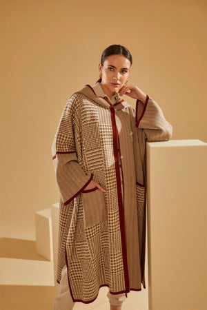 Women's Tribal Pattern Pocket Poncho