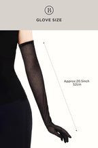 Women's shiny evening gloves