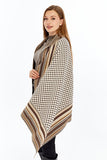 Women's Black Striped Spinning Shawl