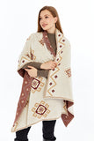 Women's Black Striped Spinning Shawl