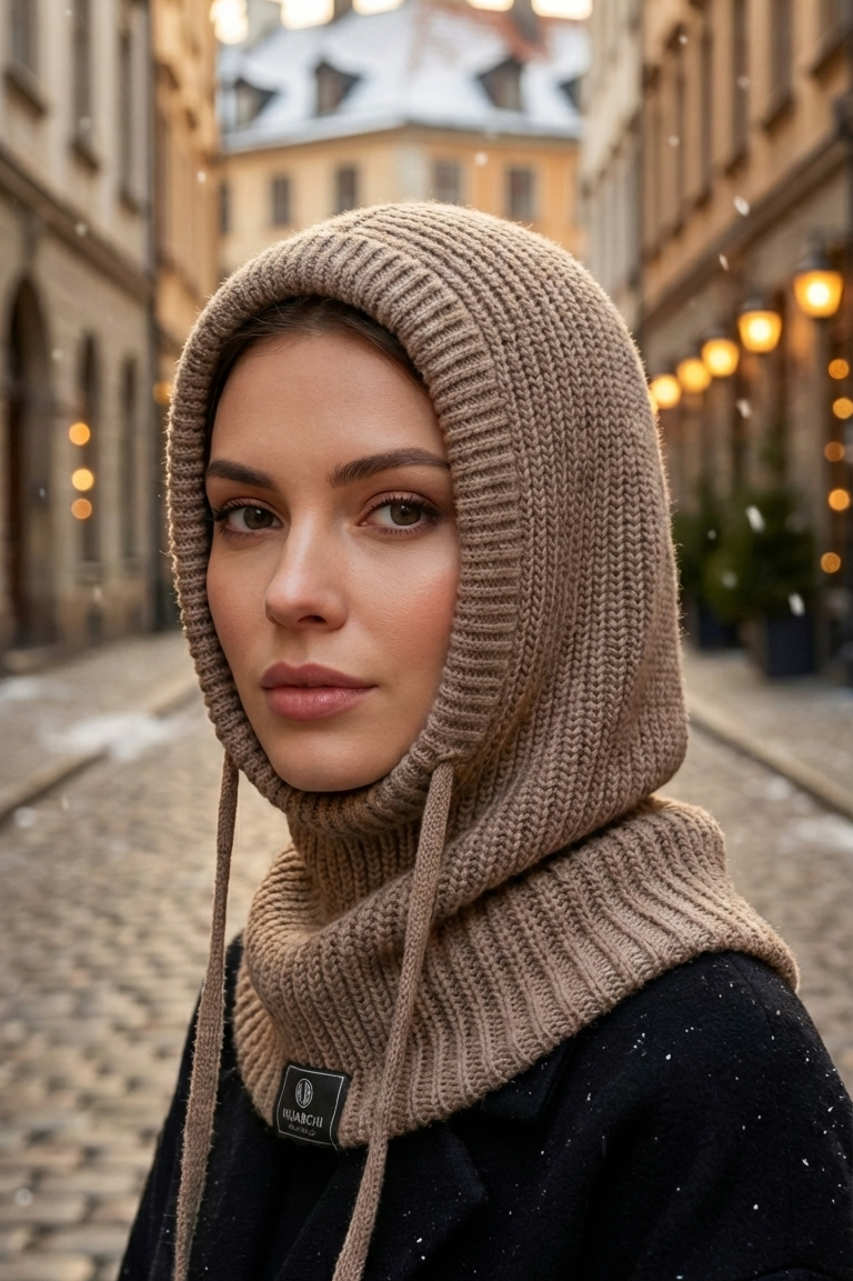Knitted Wool Cap (Hijab)