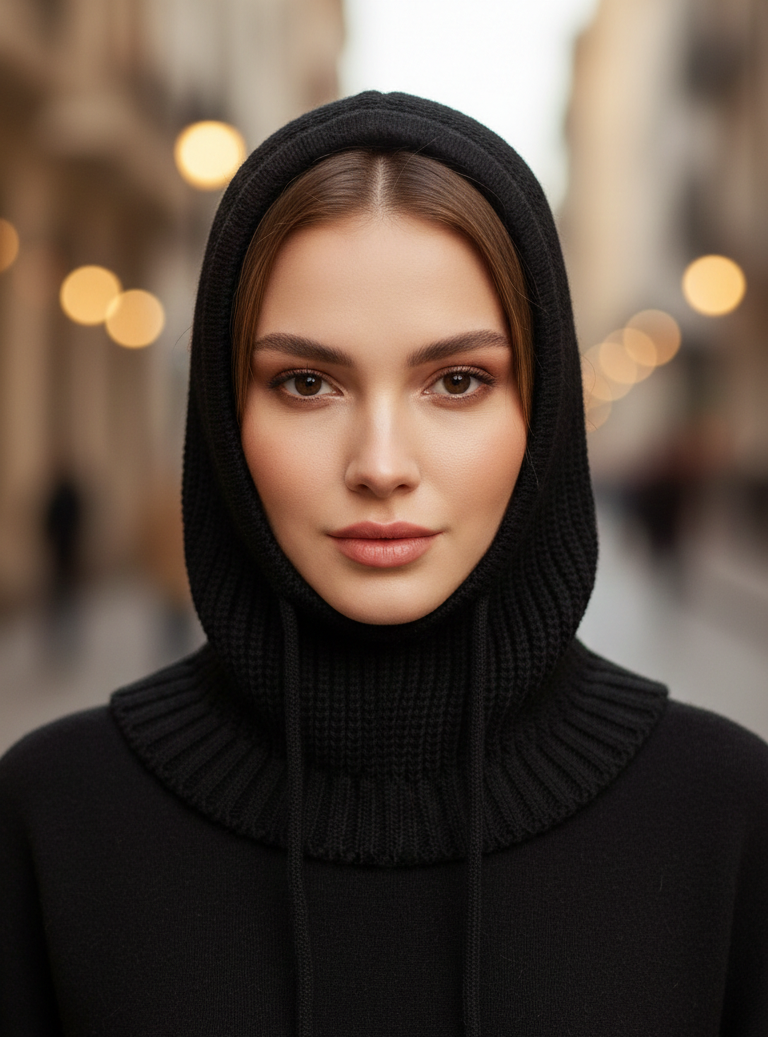 Knitted Wool Cap (Hijab) Main image