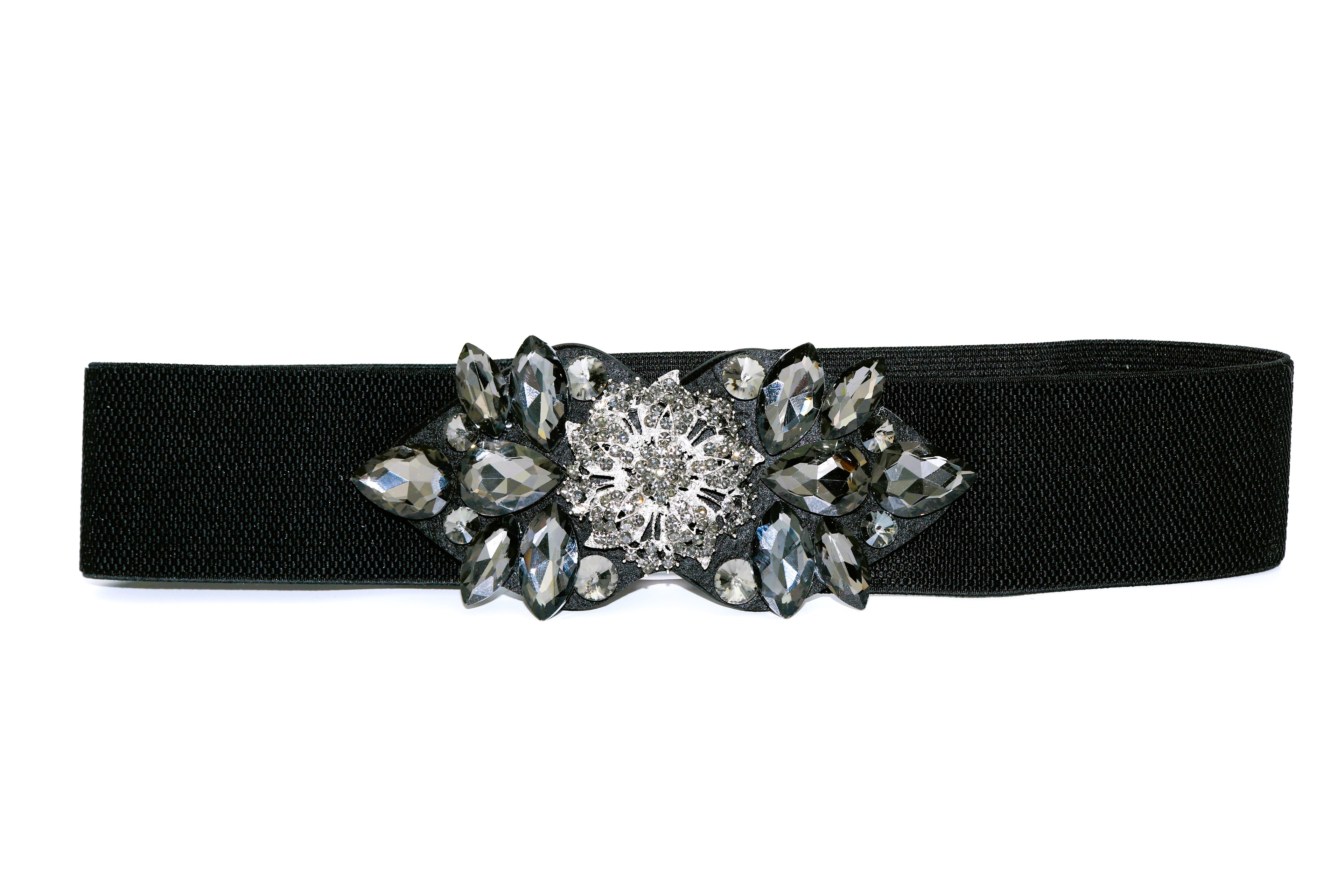 Women's Rhinestone Beaded Belt Wide