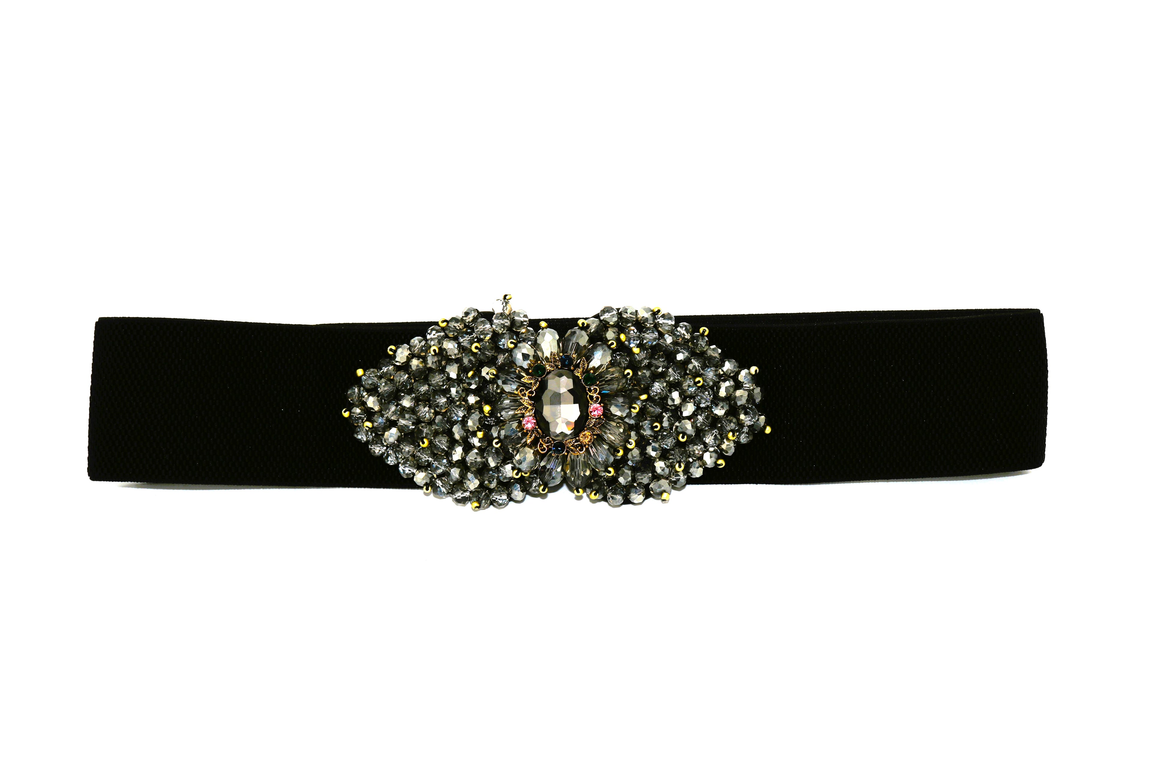 Women's Rhinestone Beaded Belt Wide