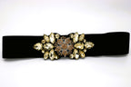 Women's Rhinestone Beaded Belt Wide