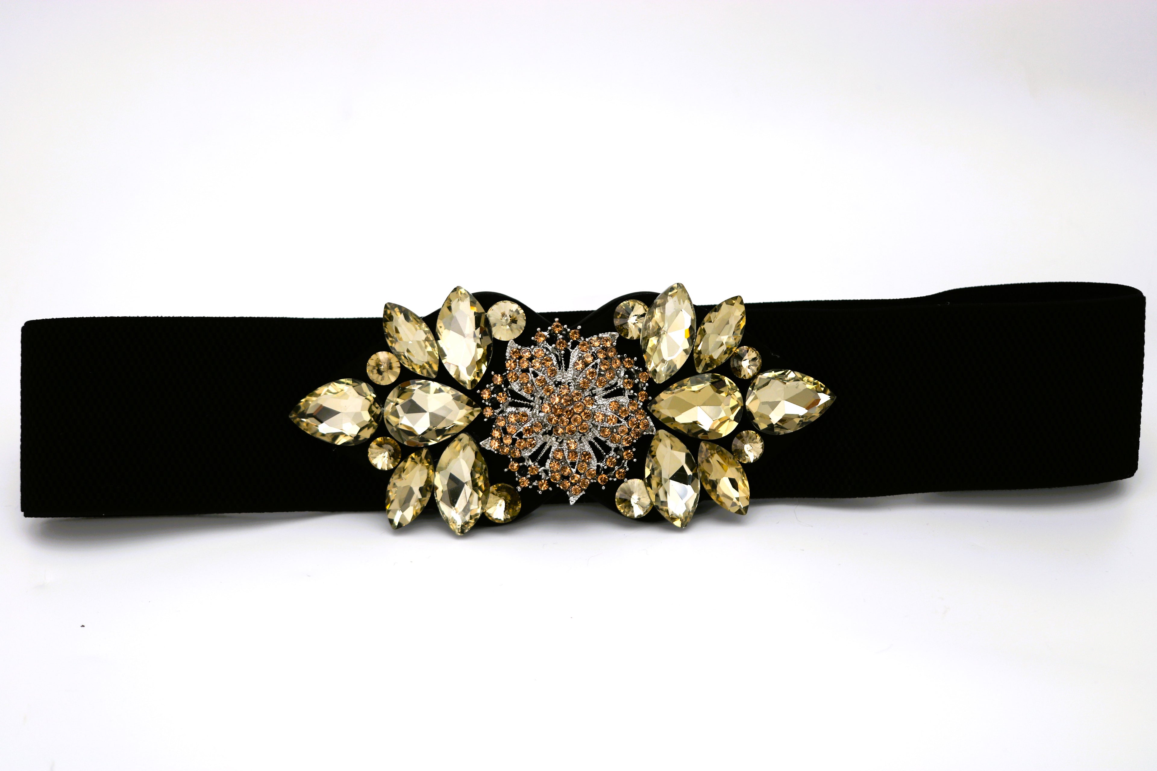 Women's Rhinestone Beaded Belt Wide