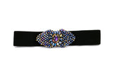 Women's Rhinestone Beaded Belt Wide