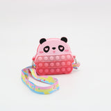 A children's Cute Silicone Panda Shoulder Bag