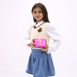 Square-shaped bag for girls