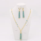 luxurious necklace with earrings