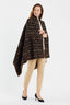 Women's Black Striped Shawl