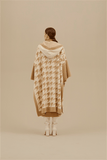 Kilim Pattern Hooded Poncho